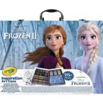 Set de coloriage - crayola - disney frozen ii - 113 pi�ces - bleu / blanc - inclus images � colorier