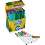 Feutres - crayola - 100 pices - super - pointe - multicolore - pour enfants  partir de 3 ans