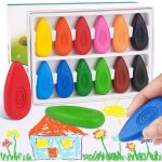 Crayons de cire - noname - 12 couleurs - impermables - faciles  tenir - pour enfants  partir de 12 ...