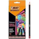 Crayons de couleur - bic - intensity premium - lot de 12 - mine douce - résistante aux taches Crayons de couleur - bic - intensity premium - lot de 12 - mine douce - résistante aux taches