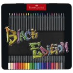 Crayon de couleur - faber - castell - black edition - �tui de 24 - mine supersoft - bois noir