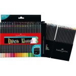 Crayon de couleur - faber - castell - black edition - Étui de 50 - mine supersoft - bois noir Crayon de couleur - faber - castell - black edition - Étui de 50 - mine supersoft - bois noir