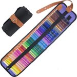 Crayons de couleur pour coloriage adulte ensemble de crayons de couleur de dessin portable (72 couleurs) ...