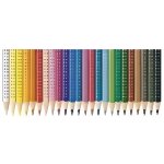 Crayon couleur - faber - castell - colour grip - blanc - triangulaire - grip soft