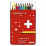 Boite de 12 crayons de couleur permanents - caran dache