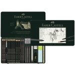 Crayons - faber - castell - pitt graphite - boite m�tal - 26 pi�ces - noir