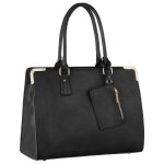 Crazychic - grand sac main cabas femme - cours lycenne etudiante - fourre - tout format a4 cuir - shopper ...