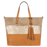 Crazychic - grand sac � main paillette femme - sac epaule shopping cuir pu multicolore - cabas fourre ...