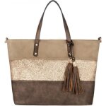 Crazychic - grand sac � main paillette femme - sac epaule shopping cuir pu multicolore - cabas fourre ...