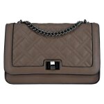 Crazychic - sac bandoulire chane cuir matelass femme - sac main port epaule cuir rigide - sacoche ...