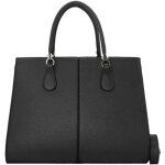 Crazychic - sac main cabas fourre - tout femme cuir rigide daim - port epaule bandoulire - ville travail ...