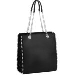 Sac epaule cha�nes - crazychic - sac � main clous billes perles femme cuir pu - cabas fourre - tout rectangle ...