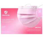 Crazychic - x102 masque chirurgical m�dical rose type iir - certifi� ce norme en14683 masque 3 plis protection ...