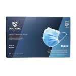 Crazychic - x51 masque chirurgical m�dical bleu type iir - certifi� ce norme en14683 - masque 3 plis ...