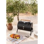 Barbecue fumoir - create - smokey compact - portable - acier laqu - thermomtre intgr