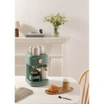 Machine  caf expresso - thera - retro pro - 20 bars - acier inoxydable - vert sauge