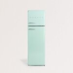 Create - rfrigrateur combin de style rtro 246l blanc blanc bois naturel sans lumire tlcommande ...