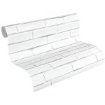 A. s. cr�ation authentic walls papier peint 1005x 053m effet pierre rouge 301691 blanc 301692