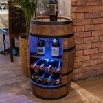 Casier à vin - creative cooper - tonneau en bois - Éclairage led - capacité 30 bouteilles - 80cm wengé ... Casier à vin - creative cooper - tonneau en bois - Éclairage led - capacité 30 bouteilles - 80cm wengé ...