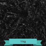 Frisure papier d�chiquet� - creative deco - 1kg - noir - papier kraft - emballage cadeau