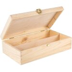 Bo�te caisse � vin en bois cadeau non peint boite rangement 2 bouteilles 35 x 21 x 11 cm - creative deco ...