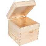 Bo�te de rangement - creative deco - non peinte - bois massif - 16 x 16 x 16 cm - mixte