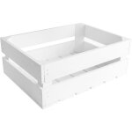 Caisse en bois blanc - creative deco - 40 x 30 x 15 cm - rangement et dcoration