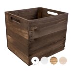 Cube de rangement en bois marron compatible tagres kallax et expidit 33x37x33cm - creative deco