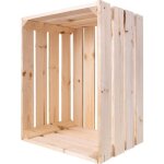 Caisse en bois naturel - creative deco - 50 x 40 x 30 cm - caisse rangement bois - caisse en bois vintage ...