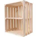 Creative deco caisse en bois naturel avec etagere - 50x40x30 cm - caisse de rangement - cagette rangement ... Creative deco caisse en bois naturel avec etagere - 50x40x30 cm - caisse de rangement - cagette rangement ...