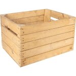 Caisse en bois vintage clair - creative deco - 50x40x30 cm - caisse bois vin - cagette bois - fruits ...