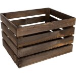Caisse en bois weng - creative deco - 50 x 40 x 30 cm - caisse rangement bois - caisse en bois vintage ...