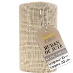 Chemin de table en jute - creative deco - blanc crme - 20cm x 10m - dco table noel mariage