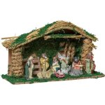 Crche de nol - 9 santons en porcelaine - 38 x 145 x 225 cm