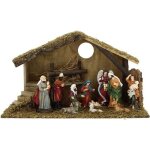 Crèche de noël - silumen - 11 santons en résine - l. 45cm - marron - mixte Crèche de noël - silumen - 11 santons en résine - l. 45cm - marron - mixte