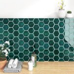 Credence adhesive pour cuisine vert - revetement mural carrelage salle de bain - lambris pvc mural - ...