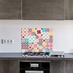 Cr�dence crazycolor en aluminium adhesive autocollante - 90 cm x 70 cm - multicolor - face arri�re autocollant ...