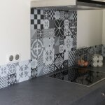 2 bandeaux de crédence adhésifs pour cuisine - ciment style gris - aluminium - 2x(100x20 cm) - 99deco ... 2 bandeaux de crédence adhésifs pour cuisine - ciment style gris - aluminium - 2x(100x20 cm) - 99deco ...