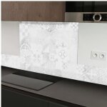 Fond de hotte adhsif - cs bton us - gris - aluminium - 60x70 cm - 99deco
