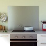 Cr�dence cuisine fond de hotte inox - l 80 x h 50 cm