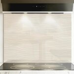 Cr�dence cuisine fond de hotte verre premium - dor� l 90 x h 70 cm