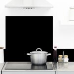 Fond de hotte adh�sif en aluminium noir - 70x90 cm - 99deco