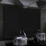 Crdence de cuisine en verre tremp noir 80 x 60 cm - mobilier superbe
