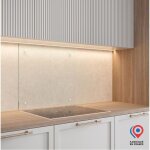Crédence - fond de hotte - aurys - verre - transparent - 600 * 450 - 6 mm - 4 trous Crédence - fond de hotte - aurys - verre - transparent - 600 * 450 - 6 mm - 4 trous