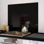 Crdence cuisine fond de hotte verre brillant - noir l 60 x h 70 cm