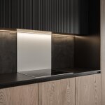 Credence - saint gobain - blanc alpin - verre trempé - 60x70 cm Credence - saint gobain - blanc alpin - verre trempé - 60x70 cm