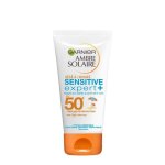 Crme ambre solaire bb sensitive expert + garnier lait fps50 + - 50 ml