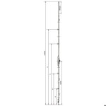 Cr�mone doscillo - battant f75 sans rampe l 1940mm c�te d 700mm - ferco - g - 22150 - 00 - 0 - 1