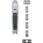 Cr�mone pompier - defy - laqu� gris alu ral9006 - g�ches et guides fournis - capot pour cylindre europ�en ...