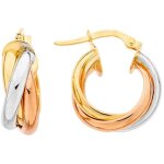 Boucles doreilles - brillaxis - créoles 3 ors 9 carats - or jaune - 17mm - mixte Boucles doreilles - brillaxis - créoles 3 ors 9 carats - or jaune - 17mm - mixte